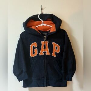 Baby Gap Zip Up Hooded Sweatshirt Size 2T Navy Blue EUC